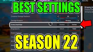 BEST SETTINGS FOR APEX LEGENDS SEASON 22 [upl. by Fabian210]