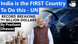 India is the FIRST Country To Reach 111 Billion Dollars Says UN  Record Breaking Remittance [upl. by Talbert]