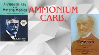 Ammonium carbfrom Allens keynotes and Bogers synoptic key Ammonium carbhomoeopathic medicine [upl. by Namdor]