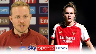 Arsenal manager Jonas Eidevall confirms Vivianne Miedema out for quotseveral weeksquot with knee injury [upl. by Cordeelia806]