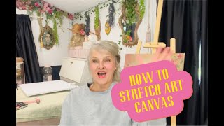 Stretching a canvas  Kittyoart online lesson 1 [upl. by Nnaylrebmik]