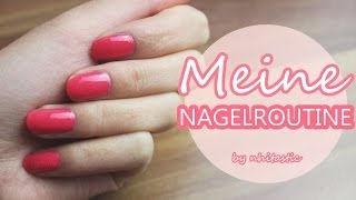 Meine Nagelroutine  Pflege Feilen amp Nagellack  Drogerie Produkte gegen brüchige Nägel [upl. by Nekciv]