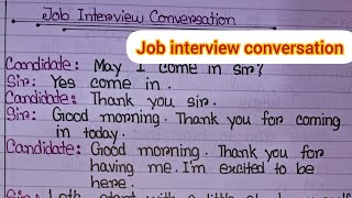 Job interview conversation in English Job interview questions and answers Job interview 😍 [upl. by Irrab856]