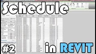 Creating Schedule in RevitHow to create part 2 [upl. by Edmea]