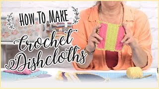 Handmade Crochet Dishcloths How To Crochet Dishcloths At Home [upl. by Oirobil]