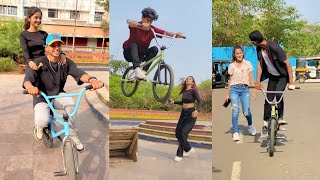 BMX Cycle Stunt  New bmx cycle stunt tik tok video  BMXCycleStunt​ [upl. by Kcinimod105]