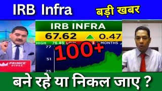 IRB Infra share latest news today IRB Infra share news today Target price share analysis [upl. by Keryt]