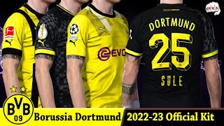 Borussia Dortmund complete kit 20222023  PES 2021  Sider [upl. by Zubkoff240]