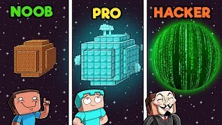 Minecraft  PLANETS NOOB vs PRO vs HACKER [upl. by Bowra]