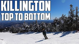 Skiing Killington VT Top to Bottom  Longest Possible Route [upl. by Nogam703]