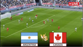 🔴LIVE  ARGENTINA vs CANADA I COPA AMERICA 2024 I SEMI FINAL FULL STREAMING I eFOOTBALL PES 21 [upl. by Enelam589]