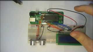 PinguinoValido con Arduino  HCSR04  LCD [upl. by Anderegg548]