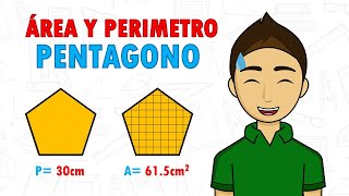 PERÍMETRO Y ÁREA DEL PENTÁGONO  Super fácil  Para principiantes [upl. by Hiltan]