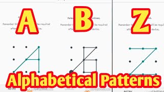 ABCD To Z Using Android Pattern lock  Alphabetical Patterns  Mobile Techno Guru [upl. by Nawak]