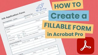 How to Create a Fillable PDF Form [upl. by Erdnoid]