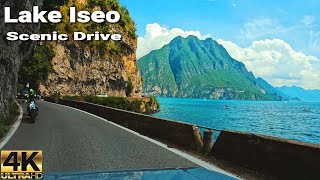 Breathtaking Scenic Drive around Lake Iseo in 4K60 FPS  Italy 4k [upl. by Asilrak]