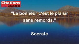 Socrate  Le bonheur cest le plaisir sans remords [upl. by Eioj700]