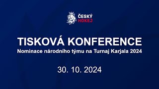 Nominační tisková konference národního týmu před Turnajem Karjala 2024 30 10 2024 od 1100 [upl. by Ellenad]