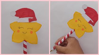 How To Make Star Paper Pen amp Pencil Decor  Cute Star Pencil Topper  Origami Pencil For Kids [upl. by Nylde638]