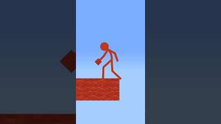 Speed Bridging  Java vs Bedrock  minecraft stickman animation alanbecker [upl. by Anadroj907]