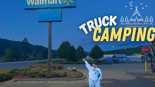 Truck Camping Overnight  Walmart Idaho Cooking shopping [upl. by Atterual]