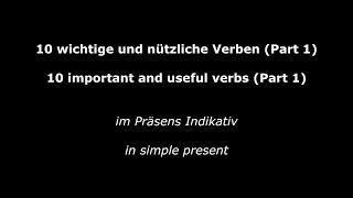 10 Important and Useful Verbs  Part 1  Verben im Präsens High Quality Audio [upl. by Champaigne]