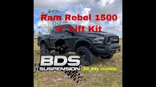 Ram Rebel 1500 BDS Lift Kit Air Ride Review [upl. by Aneehsirk317]