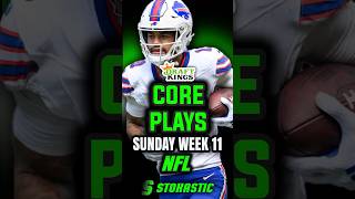 Draftkings NFL DFS Core Plays Sunday Main Slate l 111724  NFL DFS Picks Week 11 [upl. by Nahtnahoj]