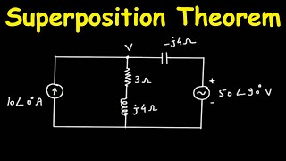 AC Circuit Superposition Theorem [upl. by Rexana]