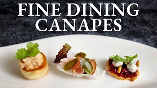 My Favorite New Years Eve Canapes  Fine Dining Finger Food [upl. by Nabalas]