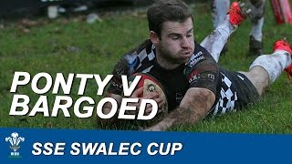 SSE SWALEC Cup Pontypridd RFC v Bargoed RFC  WRU TV [upl. by Gonta649]