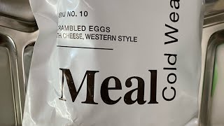 US MRE Meal Cold Weather Menu 10 Eggs Western Style mre militaryrations prepper entertainment [upl. by Alroy32]