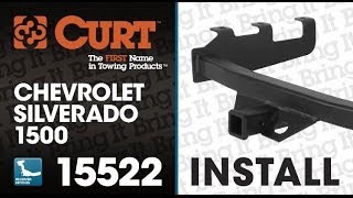 Trailer Hitch Install CURT 15522 for 19992012 ChevroletGMC SilveradoSierra 1500 [upl. by Yme]