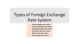 Types of Exchange Rate System UGC NET Commerce Management Economics [upl. by Vilhelmina]