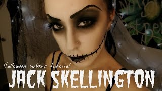 Jack Skellington  Halloween Makeup Tutorial [upl. by Teillo]