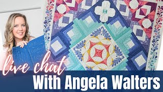 Machine Quilting Tips for Chevron Quilt Blocks  Live Chat with Angela Walters [upl. by Sherborne]