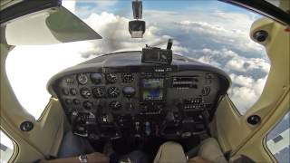 Cessna Skylane at 19000ft  cockpit video  must see [upl. by Eelarol]