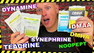 ALL BULK STIMULANTS REVIEWED DMHA DMAA TEACRINE AMP [upl. by Hullda]