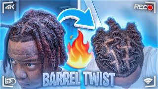 HOW TO Barrel Twist Dreads Yourself PlayboiZuse Kingzyy [upl. by Dronski56]