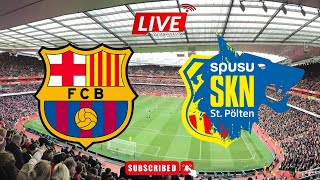 Barcelona w vs St Polten w partido de fútbol en vivo Liga de Campeones Femenina de la UEFA [upl. by Surad861]