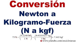 Convertir de Newton a KilogramoFuerza N a Kgf [upl. by Longtin]