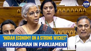 FM Nirmala Sitharaman tables Economic Survey 202324 in Parliament a day ahead of the Union Budget [upl. by Henke]