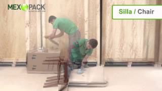 5 Packing a chair  Empaque de una silla [upl. by Tanberg]