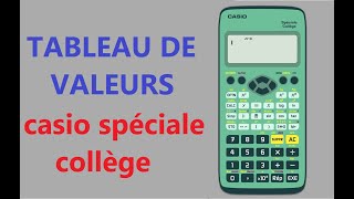 Tableau de valeurs casio collège [upl. by Nylra]