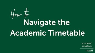 How to Navigate the 20232024 Academic Timetable [upl. by Ydnirb]