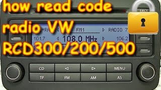 Volkswagen Radio RCD300 how you can read PIN code with Xprog [upl. by Taffy]