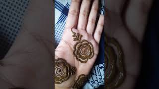 easy mehandi rose design mehandi design trending mehndi viral [upl. by Harima]