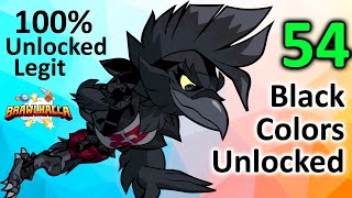 I Unlocked Black Colors for EVERY Legend in Brawlhalla • Munin Special [upl. by Prissie]