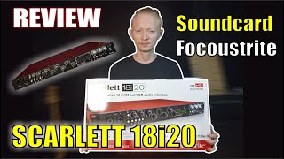 FOCUSTRITE SCARLETT 18I20 REVIEW SOUNDCARD [upl. by Assilanna78]