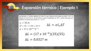 Física  Expansión térmica de sólidos y líquidos  Ejemplo 1 [upl. by Keram303]